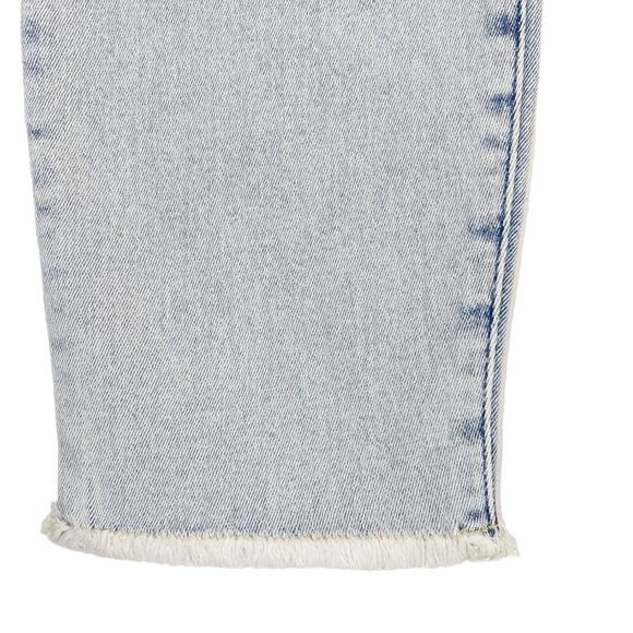 GOOD AMERICAN Good Legs High Rise Raw Hem Crop Jeans in Blue669 - Picture 6 of 11